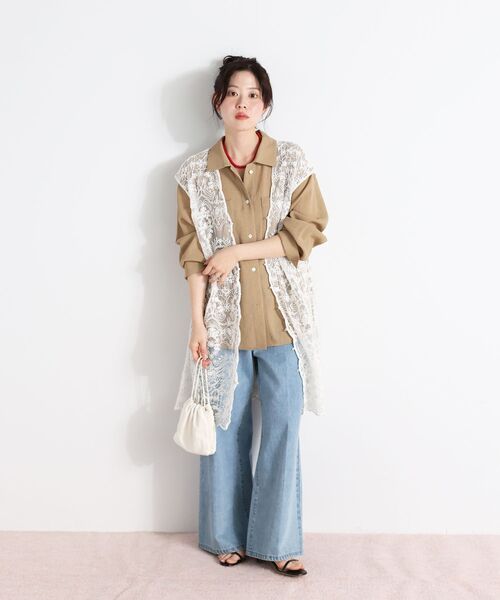 le.coeur blanc（ルクールブラン）の「TORRAZZO DONNAエンブロイダリーレースジレ（ベスト・レディース・チャコールグレー/ホワイト・38）」の17枚目の写真