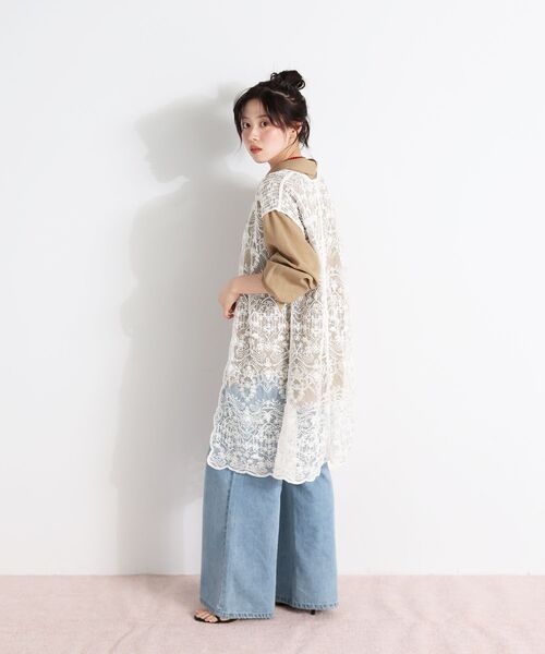 le.coeur blanc（ルクールブラン）の「TORRAZZO DONNAエンブロイダリーレースジレ（ベスト・レディース・チャコールグレー/ホワイト・38）」の18枚目の写真