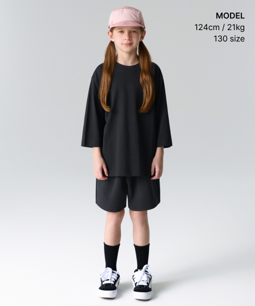 MUSINSA STANDARD KIDS（ムシンサスタンダードキッズ）の「[クールタンダード] ボクサーフィット スウェットショーツ [ブラック]（その他パンツ・レディース・その他・100/110/120/130/140/150/160）」の8枚目の写真