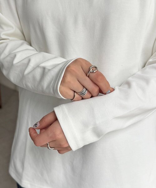 CPCM（シーピーシーエム）の「インナーセットジップスウェット（Tシャツ/カットソー・レディース・チャコールグレー/ブルー/ライトグレー/グレイッシュベージュ・FREE）」の12枚目の写真