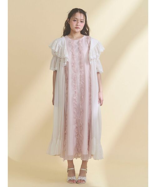 merry jenny（メリージェニー）の「シアーロングガウン（ワンピース・レディース・ミント/グレー/アイボリー・FREE）」の14枚目の写真