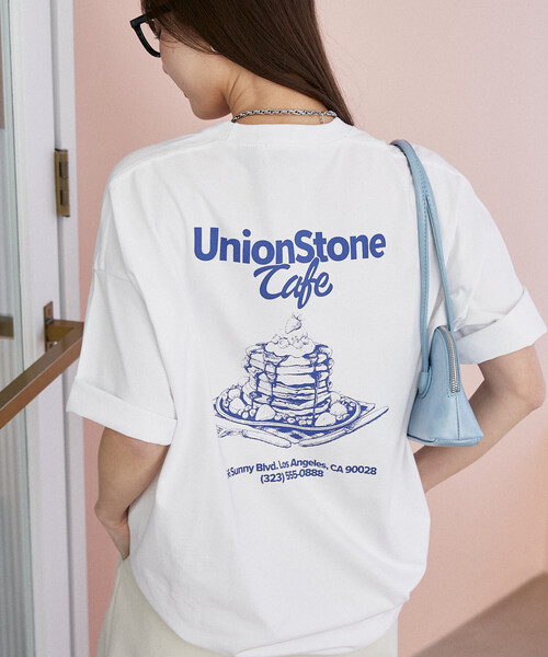PUBLUX（パブリュクス）の「PUBLUX/パブリュクス ＜機能性素材＞LOVE POP STUDIO　CAFE SHOP ロゴ Tシャツ　限定展開（Tシャツ/カットソー・メンズ・ブラック/ホワイト/ネイビー・LARGE/MEDIUM/SMALL）」の5枚目の写真