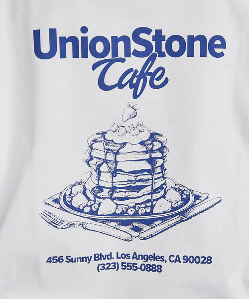 PUBLUX（パブリュクス）の「PUBLUX/パブリュクス ＜機能性素材＞LOVE POP STUDIO　CAFE SHOP ロゴ Tシャツ　限定展開（Tシャツ/カットソー・メンズ・ブラック/ホワイト/ネイビー・LARGE/MEDIUM/SMALL）」の6枚目の写真