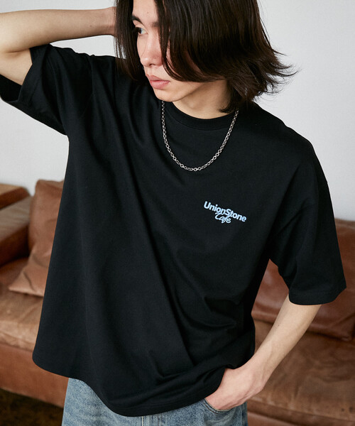 PUBLUX（パブリュクス）の「PUBLUX/パブリュクス ＜機能性素材＞LOVE POP STUDIO　CAFE SHOP ロゴ Tシャツ　限定展開（Tシャツ/カットソー・メンズ・ブラック/ホワイト/ネイビー・LARGE/MEDIUM/SMALL）」の7枚目の写真