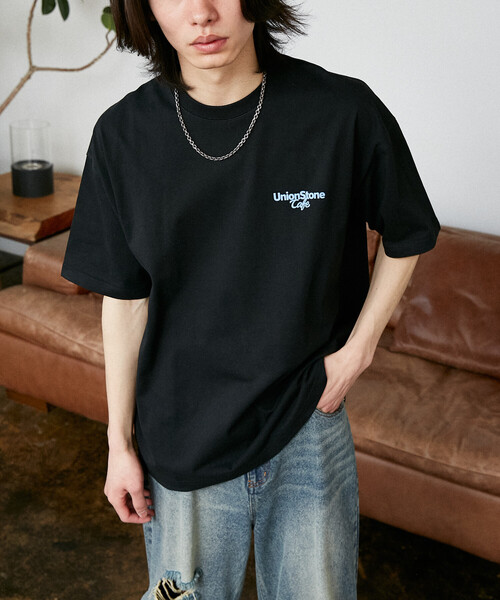 PUBLUX（パブリュクス）の「PUBLUX/パブリュクス ＜機能性素材＞LOVE POP STUDIO　CAFE SHOP ロゴ Tシャツ　限定展開（Tシャツ/カットソー・メンズ・ブラック/ホワイト/ネイビー・LARGE/MEDIUM/SMALL）」の9枚目の写真