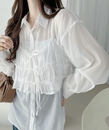 Ada.（エイダ）の「楊柳 ビスチェ付き シアー ブラウス（シャツ/ブラウス）」