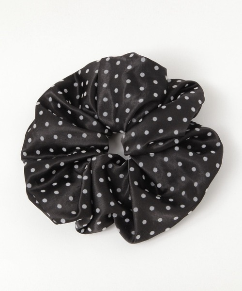 LOWRYS FARM(ローリーズファーム)の「フロッキードットシュシュ 660396(シュシュ・レディース・ブルー/アイボリー/ブラック・FREE)」の2枚目の写真