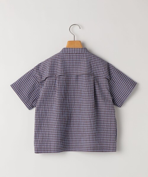 SHIPS（シップス）の「SHIPS KIDS:140～160cm /〈UVカット/吸水速乾〉ドライタッチ バンドカラー シャツ（シャツ/ブラウス・キッズ・ブラウン系/ブルー系その他・160/150/140）」の3枚目の写真