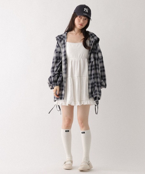 Heather(ヘザー)の「カットアウトレースキャミミニワンピース 661893(ワンピース・レディース・ブラック系その他/オフホワイト・FREE)」の4枚目の写真