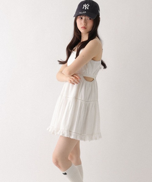 Heather(ヘザー)の「カットアウトレースキャミミニワンピース 661893(ワンピース・レディース・ブラック系その他/オフホワイト・FREE)」の8枚目の写真