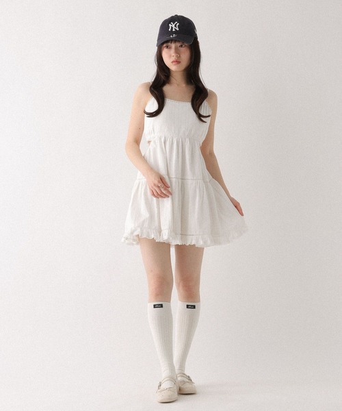 Heather(ヘザー)の「カットアウトレースキャミミニワンピース 661893(ワンピース・レディース・ブラック系その他/オフホワイト・FREE)」の9枚目の写真