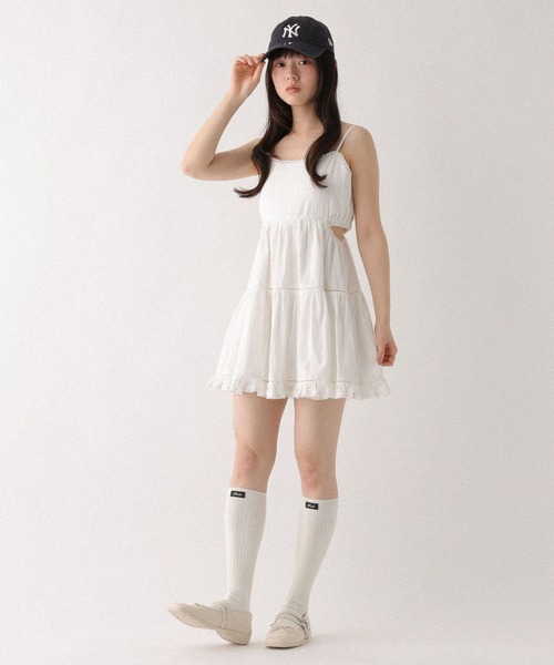 Heather(ヘザー)の「カットアウトレースキャミミニワンピース 661893(ワンピース・レディース・ブラック系その他/オフホワイト・FREE)」の10枚目の写真