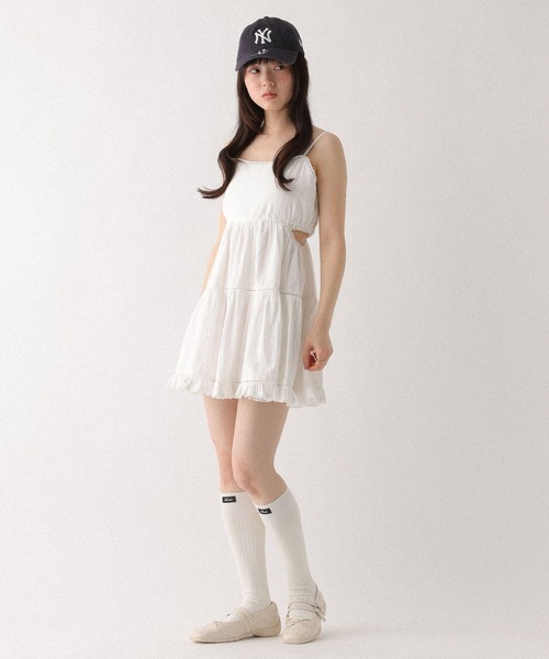 Heather(ヘザー)の「カットアウトレースキャミミニワンピース 661893(ワンピース・レディース・ブラック系その他/オフホワイト・FREE)」の11枚目の写真