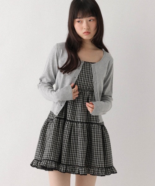 Heather(ヘザー)の「カットアウトレースキャミミニワンピース 661893(ワンピース・レディース・ブラック系その他/オフホワイト・FREE)」の12枚目の写真
