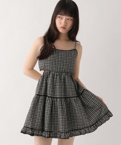 Heather(ヘザー)の「カットアウトレースキャミミニワンピース 661893(ワンピース・レディース・ブラック系その他/オフホワイト・FREE)」の16枚目の写真