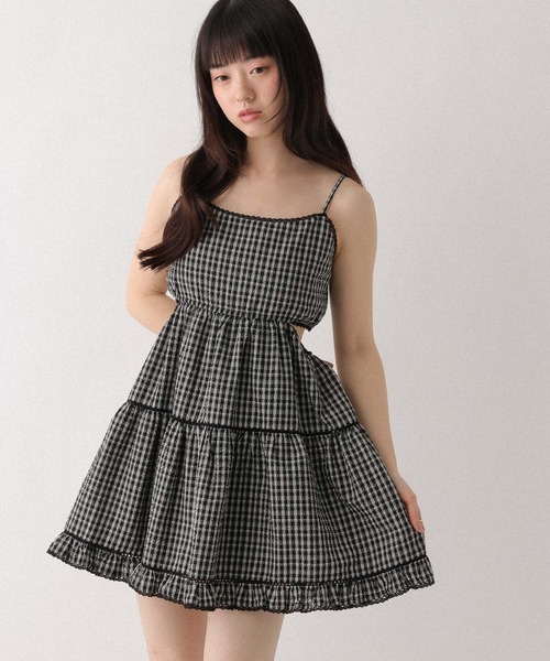 Heather(ヘザー)の「カットアウトレースキャミミニワンピース 661893(ワンピース・レディース・ブラック系その他/オフホワイト・FREE)」の17枚目の写真