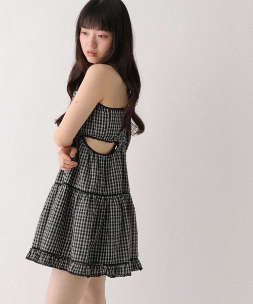 Heather(ヘザー)の「カットアウトレースキャミミニワンピース 661893(ワンピース・レディース・ブラック系その他/オフホワイト・FREE)」の18枚目の写真
