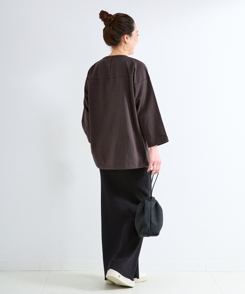 B.C STOCK(ベーセーストック)の「athletic wear MASON / アスレティックウェア メイソン 別注 ロゴ L/S TEE(Tシャツ/カットソー・レディース・ホワイト/ブラック・FREE)」の21枚目の写真