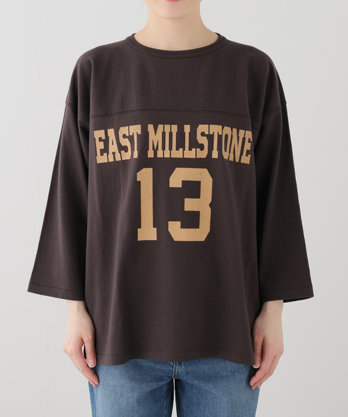 B.C STOCK(ベーセーストック)の「athletic wear MASON / アスレティックウェア メイソン 別注 ロゴ L/S TEE(Tシャツ/カットソー・レディース・ホワイト/ブラック・FREE)」の11枚目の写真
