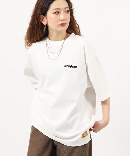NEW JACK(ニュージャック)の「NEW JACK前身刺繍半袖プリントTシャツ(Tシャツ/カットソー・メンズ・ブラック系2/ブラック系1/ブラウン系2/ホワイト系1/ブラック/ブラウン/ホワイト/ホワイト系2/ブラウン系1・L/M)」の19枚目の写真