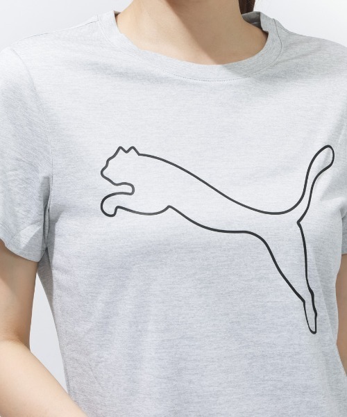 PUMA（プーマ）の「プーマ PUMA W TAD ESSENTIAL HEATHER LOGO TEE（Tシャツ/カットソー・レディース・ライトグレー・XL/L/M/S）」の5枚目の写真