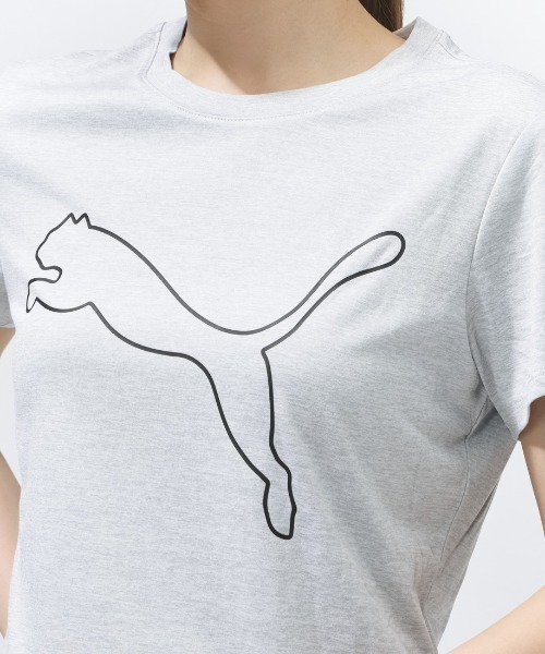 PUMA（プーマ）の「プーマ PUMA W TAD ESSENTIAL HEATHER LOGO TEE（Tシャツ/カットソー・レディース・ライトグレー・XL/L/M/S）」の6枚目の写真