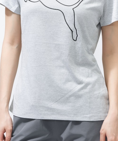 PUMA（プーマ）の「プーマ PUMA W TAD ESSENTIAL HEATHER LOGO TEE（Tシャツ/カットソー・レディース・ライトグレー・XL/L/M/S）」の7枚目の写真
