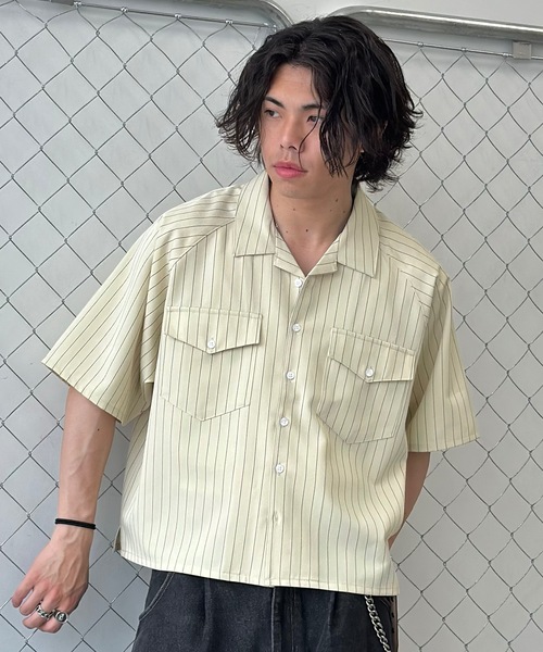 MandO(エムオー)(エムオー)の「オープンカラーストライプシャツ(シャツ/ブラウス・メンズ・ホワイト系その他/アイボリー/ブラック系その他・MEDIUM/LARGE)」の12枚目の写真