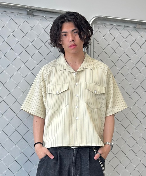 MandO(エムオー)(エムオー)の「オープンカラーストライプシャツ(シャツ/ブラウス・メンズ・ホワイト系その他/アイボリー/ブラック系その他・MEDIUM/LARGE)」の13枚目の写真