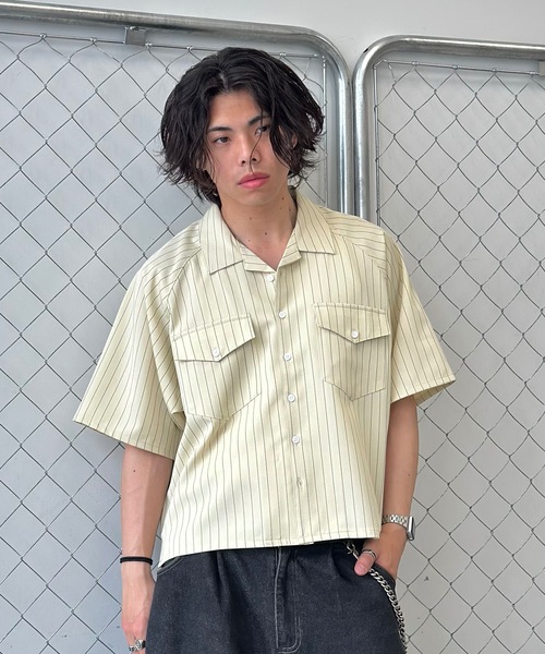 MandO(エムオー)(エムオー)の「オープンカラーストライプシャツ(シャツ/ブラウス・メンズ・ホワイト系その他/アイボリー/ブラック系その他・MEDIUM/LARGE)」の14枚目の写真