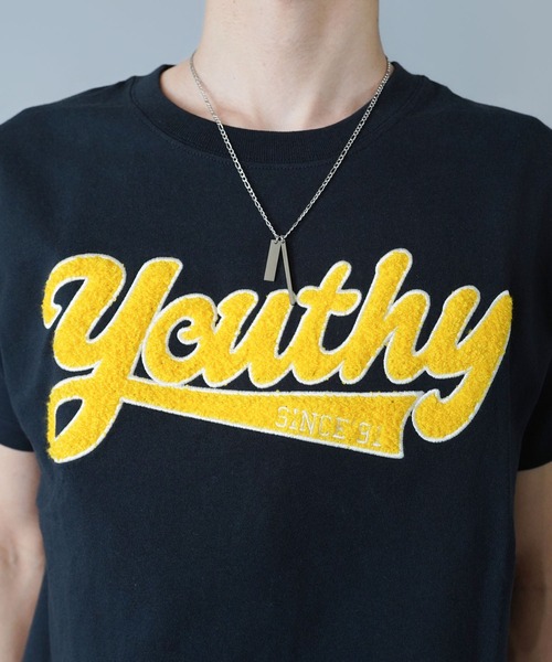 SPINNS(スピンズ)の「サガラ刺繍ロゴ半袖Tシャツ/ストリートロゴ(Tシャツ/カットソー・メンズ・ホワイト/ブラック/ネイビー/ウッドランド・ONESIZE)」の18枚目の写真