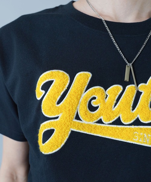 SPINNS(スピンズ)の「サガラ刺繍ロゴ半袖Tシャツ/ストリートロゴ(Tシャツ/カットソー・メンズ・ホワイト/ブラック/ネイビー/ウッドランド・ONESIZE)」の19枚目の写真