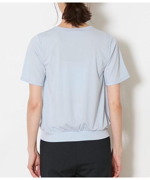 NEWYORKER（ニューヨーカー）の「【接触冷感】強撚スムース フロントタック プルオーバー（Tシャツ/カットソー・レディース・ライトグレー/サックスブルー/ホワイト・L/M）」の5枚目の写真