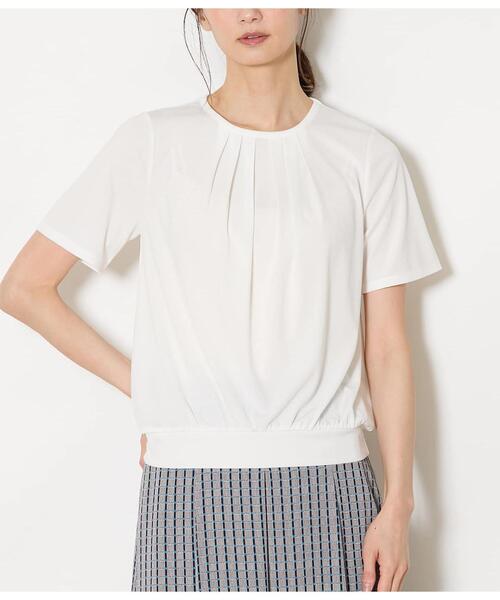NEWYORKER（ニューヨーカー）の「【接触冷感】強撚スムース フロントタック プルオーバー（Tシャツ/カットソー・レディース・ライトグレー/サックスブルー/ホワイト・L/M）」の10枚目の写真