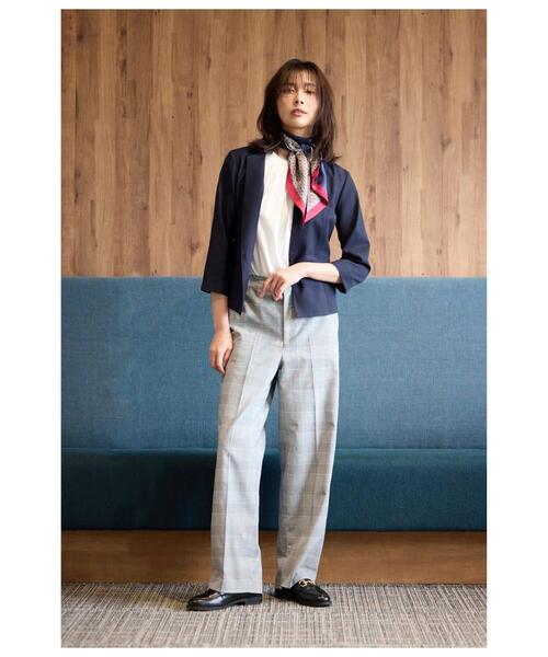 NEWYORKER（ニューヨーカー）の「【接触冷感】強撚スムース フロントタック プルオーバー（Tシャツ/カットソー・レディース・ライトグレー/サックスブルー/ホワイト・L/M）」の17枚目の写真