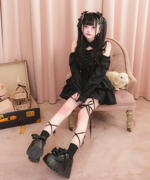 nyanMe(ニャンミー)の「らぶりーぶらうす(シャツ/ブラウス・レディース・ブラック/ピンク・FREE)」の7枚目の写真