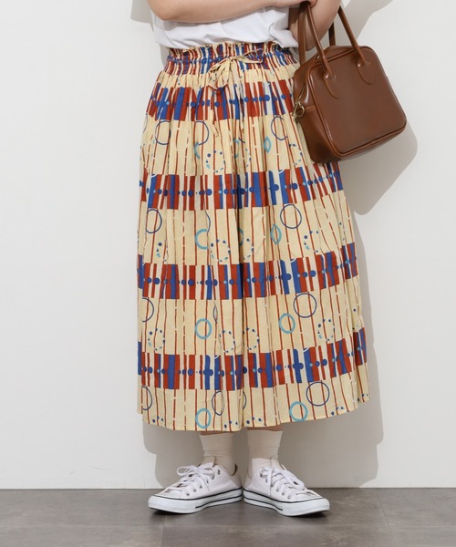 KILKI(キルキー)の「kilki ドットアンドストライププリントスカート(スカート・レディース・ブルー系その他/ベージュ系その他・ONESIZE)」の5枚目の写真