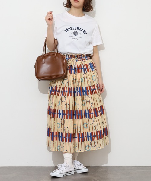 KILKI(キルキー)の「kilki ドットアンドストライププリントスカート(スカート・レディース・ブルー系その他/ベージュ系その他・ONESIZE)」の7枚目の写真