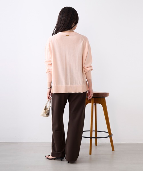 MICA&DEAL(マイカ&ディール)の「Vネックハイツイストセミシアーカーディガン(カーディガン/ボレロ・レディース・モカ/サックスブルー/ダークネイビー/ピンク・FREE)」の16枚目の写真