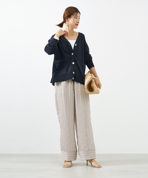 MICA&DEAL(マイカ&ディール)の「Vネックハイツイストセミシアーカーディガン(カーディガン/ボレロ・レディース・モカ/サックスブルー/ダークネイビー/ピンク・FREE)」の14枚目の写真