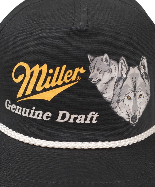 AMERICAN NEEDLE(アメリカンニードル)の「【AMERICAN NEEDLE/アメリカンニードル】Miller Genuine Draft Vintage Beer Logo Rope Cap(キャップ・メンズ・ブラック・FREE)」の2枚目の写真