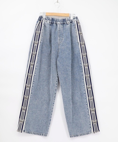 ScoLar（スカラー）の「161672：蝶ラインテープ付きデニムパンツ（デニムパンツ・レディース・ブラック/ブルー・M）」の17枚目の写真