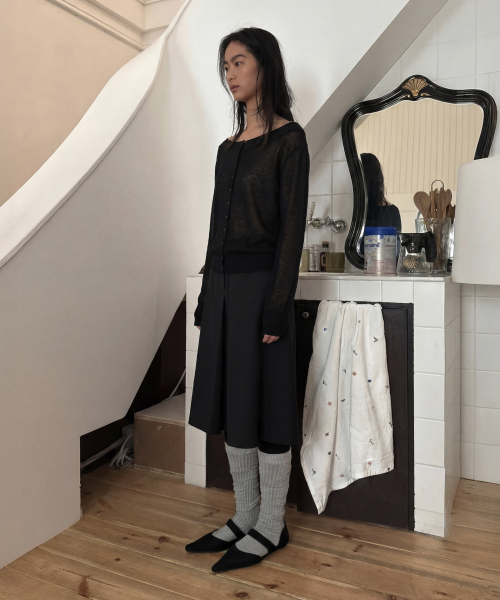 DIAGONAL(ダイアゴナル)の「SOFT OFF SHOULDER CARDIGAN (black)(カーディガン/ボレロ・レディース・その他・FREE)」の5枚目の写真