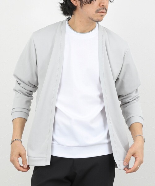 NOLLEY’S（ノーリーズ）の「超長綿ハイゲージポンチ フェイクレイヤードTシャツ 26SS（Tシャツ/カットソー・メンズ・ライトグレー/ホワイト/ミント・S/M/XL/L）」の14枚目の写真