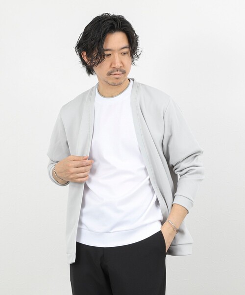 NOLLEY’S（ノーリーズ）の「超長綿ハイゲージポンチ フェイクレイヤードTシャツ 26SS（Tシャツ/カットソー・メンズ・ライトグレー/ホワイト/ミント・S/M/XL/L）」の16枚目の写真