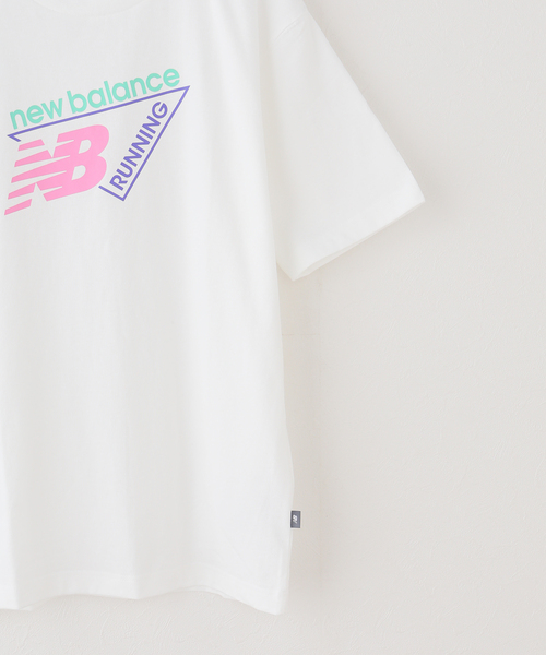U by SPICK&SPAN（ユーバイスピックアンドスパン）の「New Balance / ニューバランス トライロゴTシャツ（Tシャツ/カットソー・レディース・ホワイト/グリーン・MEDIUM）」の4枚目の写真