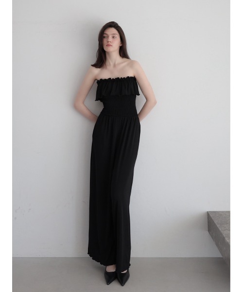 frill maxi jumpsuit（つなぎ/オールインワン）｜celon（セロン）の