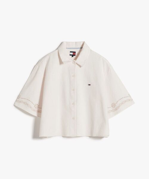 tommy jeans（トミー ジーンズ）の「ブローダリーリネンシャツ（シャツ/ブラウス・レディース・ホワイト・X-SMALL/SMALL/MEDIUM）」の5枚目の写真