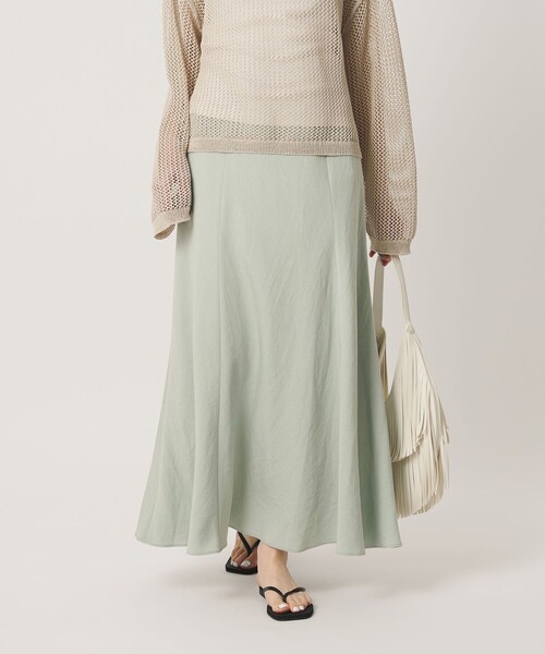 BEAUTY&YOUTH UNITED ARROWS(ビューティーアンドユースユナイテッドアローズ)の「麻ブレンド バイアス フレアスカート ウォッシャブル(スカート・レディース・ライトブルー/ブラック/ナチュラル・M/XS/S)」の4枚目の写真