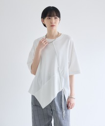 アシメZIP使いプルオーバー